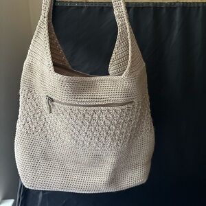 Worthington Beige Crochet Shoulder Bag